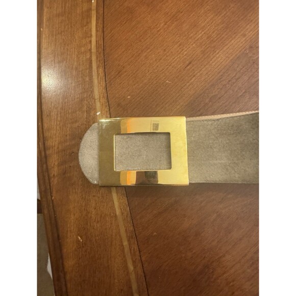 Vintage Carlisle Suede Leather Gold Buckle Belt S main image 4